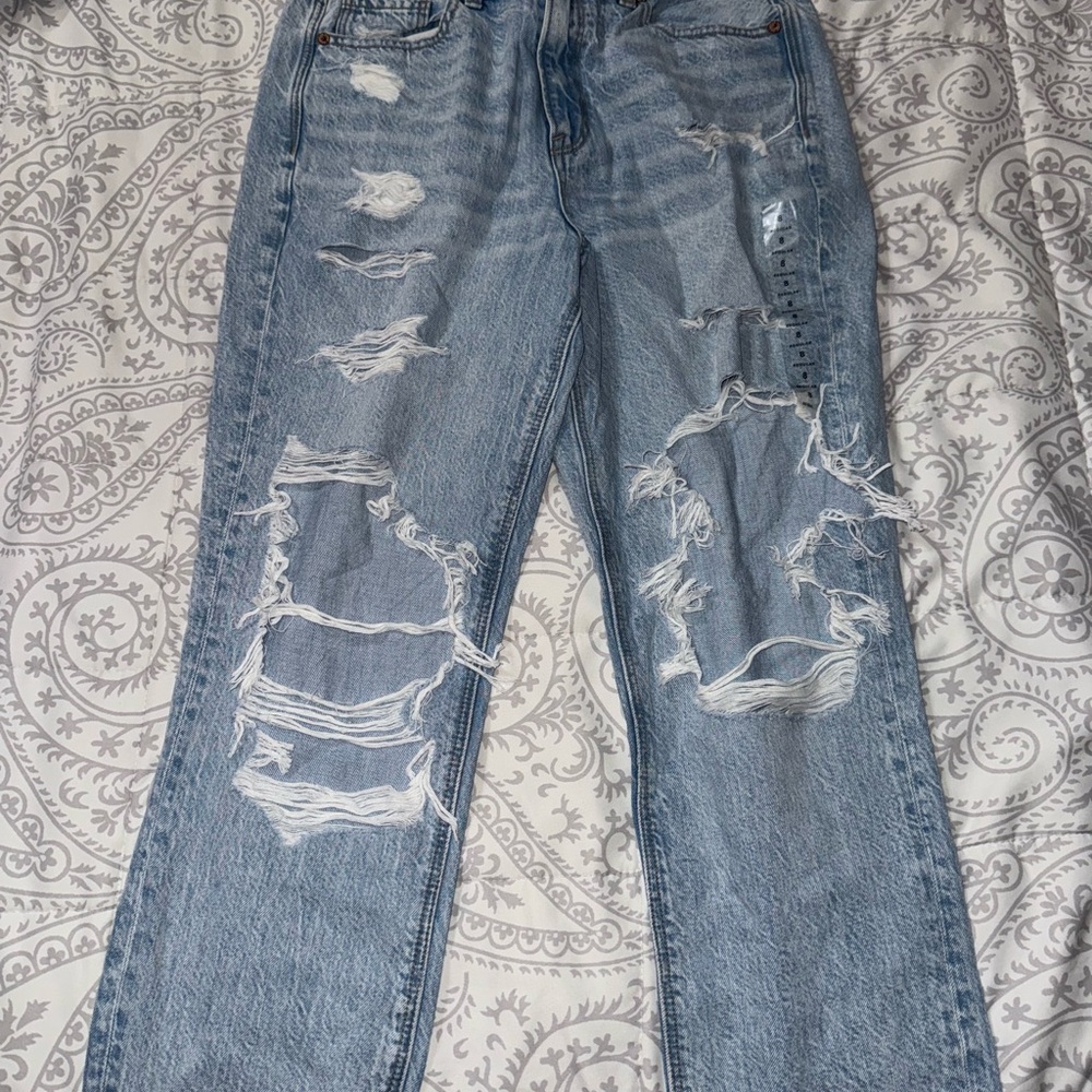American Distressed Light Blue Jeans with tags